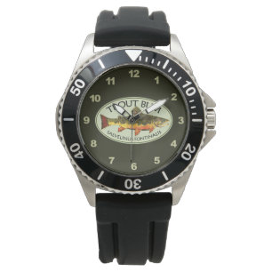 Brook forel bum Humoureuze vliegen Horloge