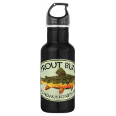 Brook forel bum Humoureuze vliegen Waterfles (Voorkant)