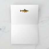 Brook forel Fish Painting Feestdagen Kaart (Binnen)