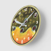Brook forel Fly Fishing Decor Ronde Klok (Hoek)
