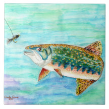 Brook forel Grote keramische tegel