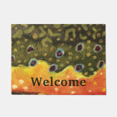 Brook forel huid, visschilfering deurmat (Voorkant)