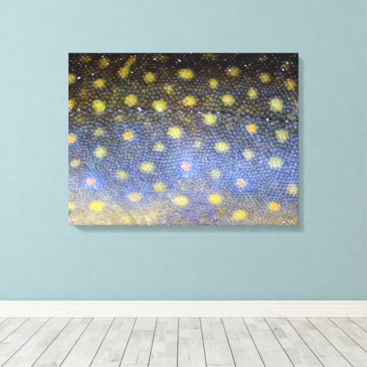 Brook forel schalen fotografie canvas afdruk (Insitu (Houten vloer))