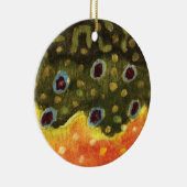 Brook forel Skin Fly Fishing Keramisch Ornament (Rechts)