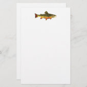 Brook forel visschilderen briefpapier (Voorkant / Achterkant)