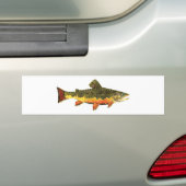 Brook forel visschilderen bumpersticker (Op auto)