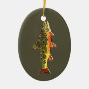Brook forel visschilderen keramisch ornament