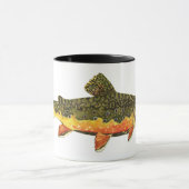 Brook forel visschilderen mok (Midden)