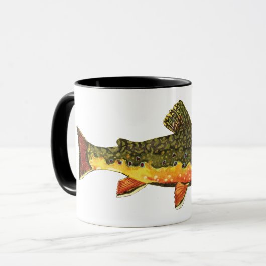 Brook forel visschilderen mok (Voorkant links)