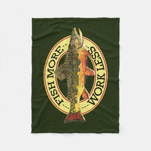 Brook-forel vliegen fleece deken (Voorkant)