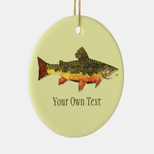 Brook-forel vliegen keramisch ornament (Rechts)