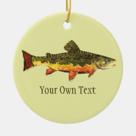 Brook-forel vliegen keramisch ornament