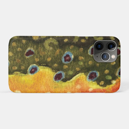 Brook fort Skin Fly Fishing Ichthyologist Angling Case-Mate iPhone Case (Achterkant (horizontaal))