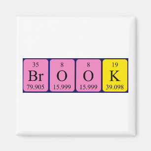 Brook periodiek table name magnet