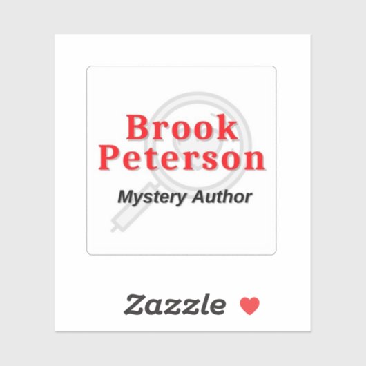 Brook Peterson Mystery Author Sticker (Vel)