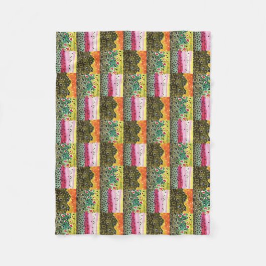 Brook, regenboog, bruine forel fleece deken (Voorkant)