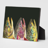 Brook, regenboog, bruine forel Vist Fotoplaat (Zijkant)