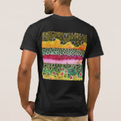 Brook, regenboog, bruine forelhuiden t-shirt (Achterkant)