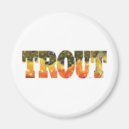 Brook Trout Art Magneet (Voorkant)
