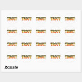 Brook Trout Art Ronde Sticker (Vel)