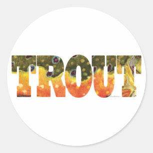 Brook Trout Art Ronde Sticker