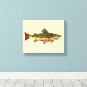 Brook Trout Canvas Afdruk (Insitu (Houten vloer))