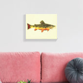 Brook Trout Canvas Afdruk (Insitu (Woonkamer))