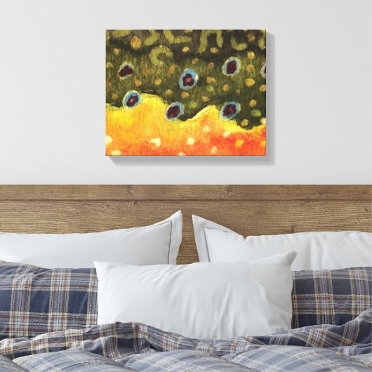 Brook Trout Canvas Afdruk (Insitu (Slaapkamer))