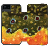 Brook Trout Fish Incipio iPhone Portemonnee Hoesje (Agenda Open)
