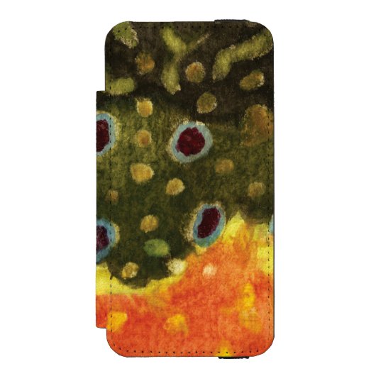 Brook Trout Fish Incipio iPhone Portemonnee Hoesje (Voorkant Agenda)