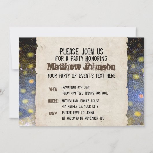 Brook Trout Fish Scales Party Kaart (Achterkant)