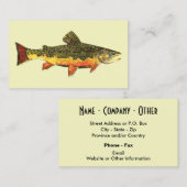 Brook Trout Fish Visitekaartje (Voorkant / Achterkant)