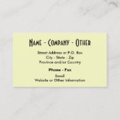 Brook Trout Fish Visitekaartje (Achterkant)