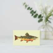 Brook Trout Fish Visitekaartje (Staand voorkant)