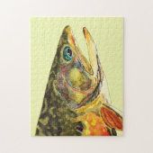Brook Trout Fisherman Legpuzzel (Verticaal)