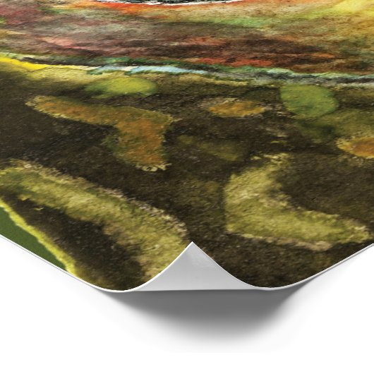 Brook Trout Fisherman Poster (Hoek)