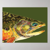 Brook Trout Fisherman Poster (Voorkant)