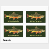 Brook Trout Fisherman Rechthoekige Sticker (Vel)