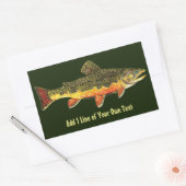 Brook Trout Fisherman Rechthoekige Sticker (Envelop)