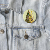 Brook Trout Fisherman Ronde Button 5,7 Cm (In situ)