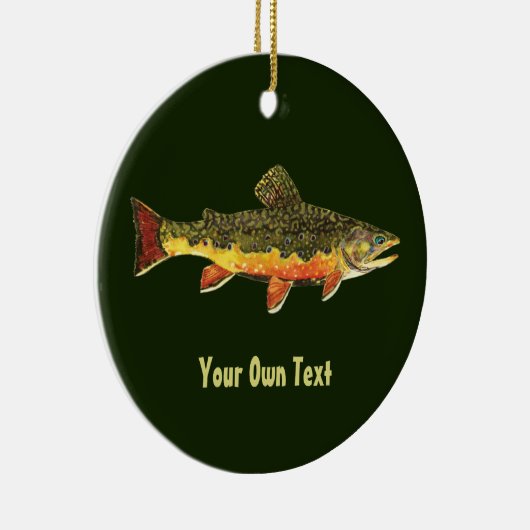 Brook Trout Fisherman's Keramisch Ornament (Rechts)