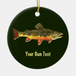 Brook Trout Fisherman's Keramisch Ornament