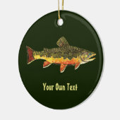 Brook Trout Fisherman's Keramisch Ornament (Links)