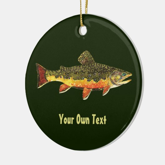 Brook Trout Fisherman's Keramisch Ornament (Links)
