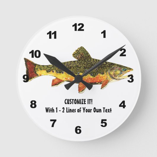 Brook Trout Fisherman's Ronde Klok (Voorkant)