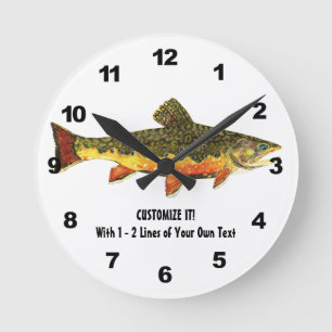 Brook Trout Fisherman's Ronde Klok