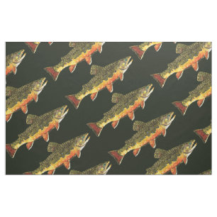 Brook Trout Fly Fish Decorate Home Cabin Lodge Stof