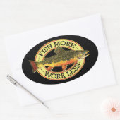Brook Trout Fly Fisherman Ovale Sticker (Envelop)