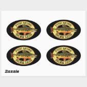 Brook Trout Fly Fisherman Ovale Sticker (Vel)