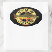 Brook Trout Fly Fisherman Ovale Sticker (Tas)